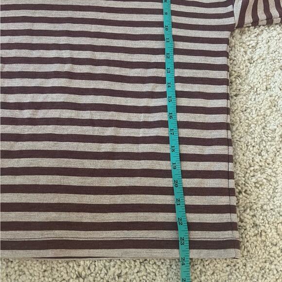 J. Crew Maroon Striped Cowl Neck Pullover Sweater Size XS - Picture 6 of 6